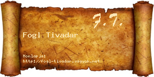 Fogl Tivadar névjegykártya
